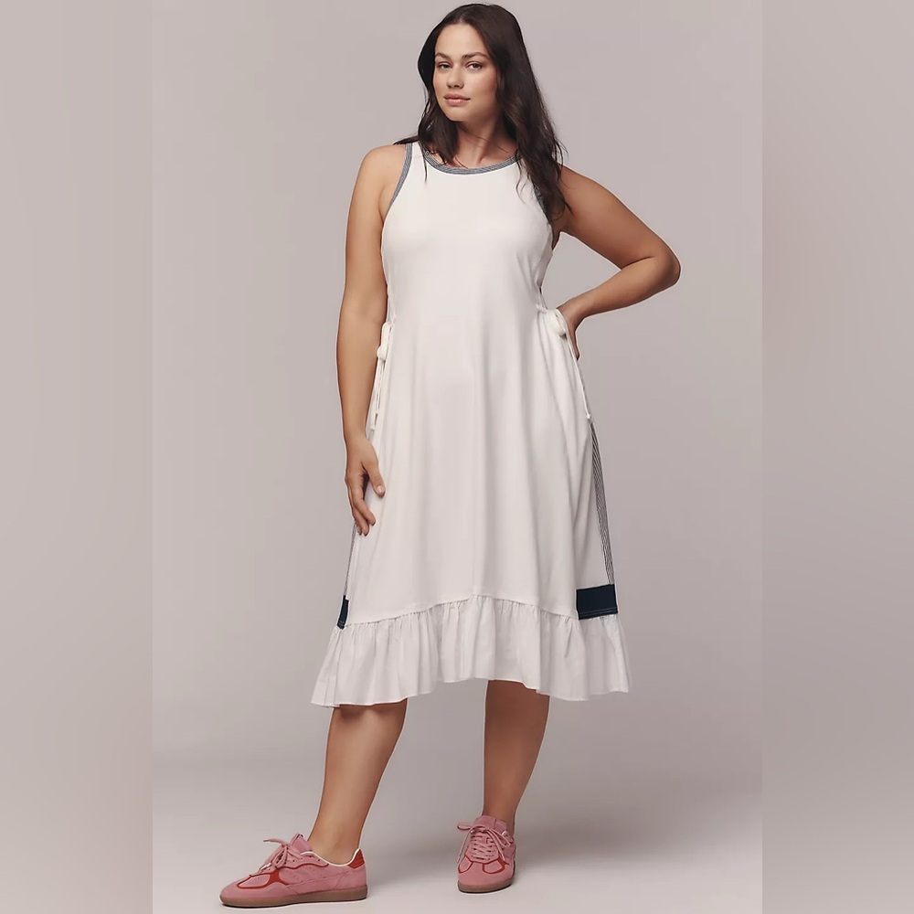 NWT Size XL -Daily Practice Ball Toss Pleated Cotton Midi Dress (US$ 118)